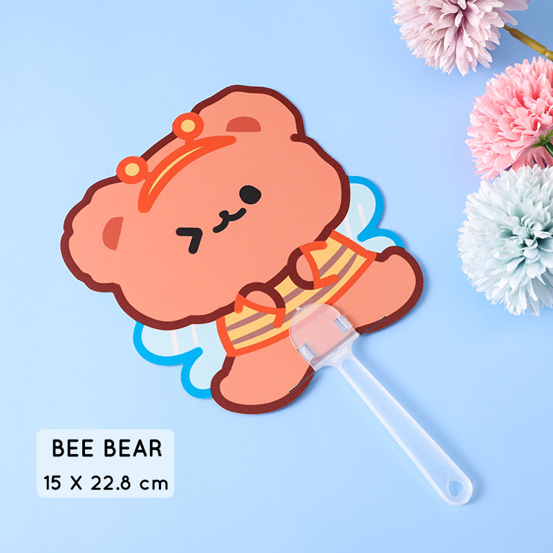 Kipas Tangan Karakter Kartun Lucu Hand Fan Cute Capybara Panda Animal Cartoon