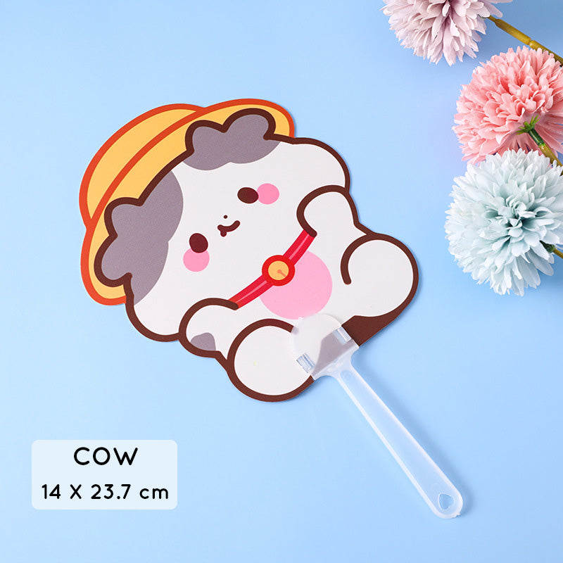 Kipas Tangan Karakter Kartun Lucu Hand Fan Cute Capybara Panda Animal Cartoon