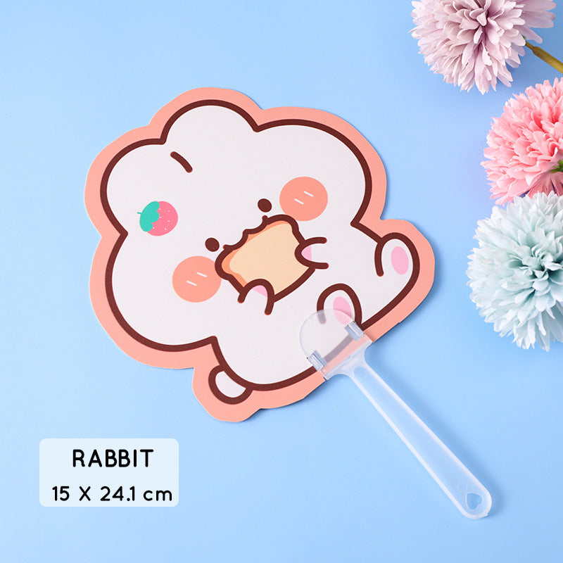 Kipas Tangan Karakter Kartun Lucu Hand Fan Cute Capybara Panda Animal Cartoon