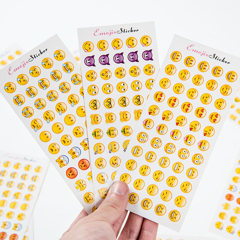 Stiker Emoji Ekpresi Kartun Emoticon 12 lembar