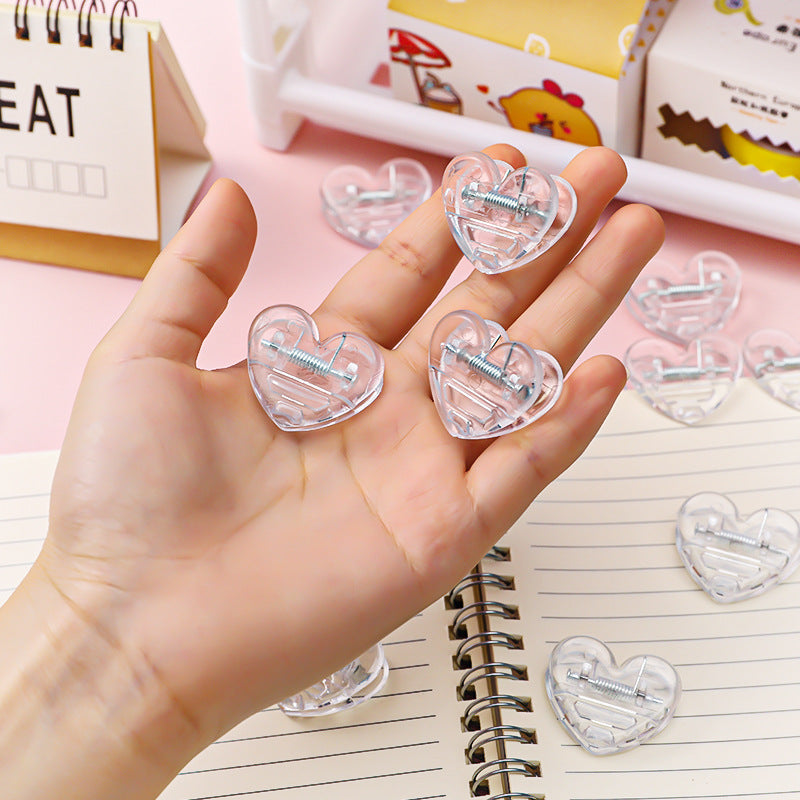 Paper Clip Transparant Heart Love Hati Klip Transparan Penjepit Kertas Folder