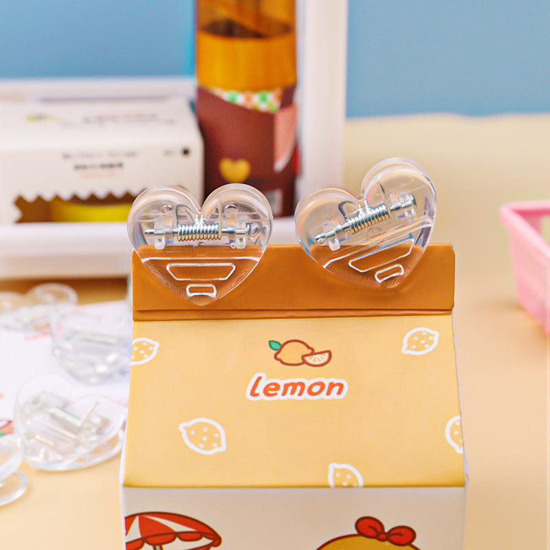 Paper Clip Transparant Heart Love Hati Klip Transparan Penjepit Kertas Folder