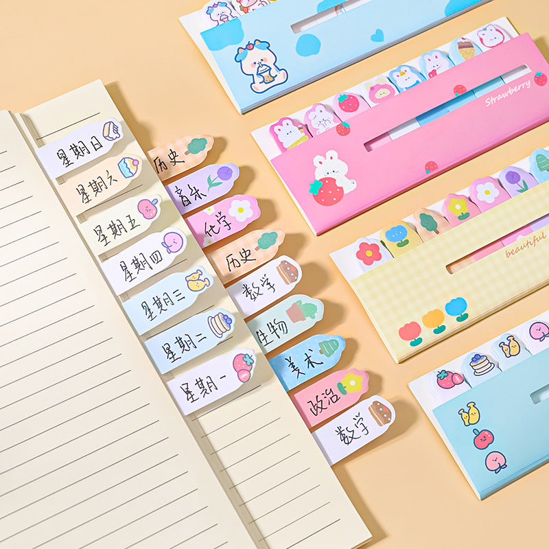 Sticky Notes Post It Memo Pad Index Pembatas Bookmark Penanda Buku Set 8 in 1