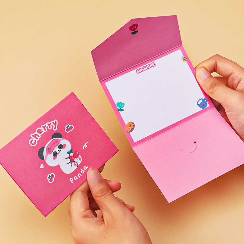 Kartu Ucapan Mini Lipat Greeting Card Karakter Lucu