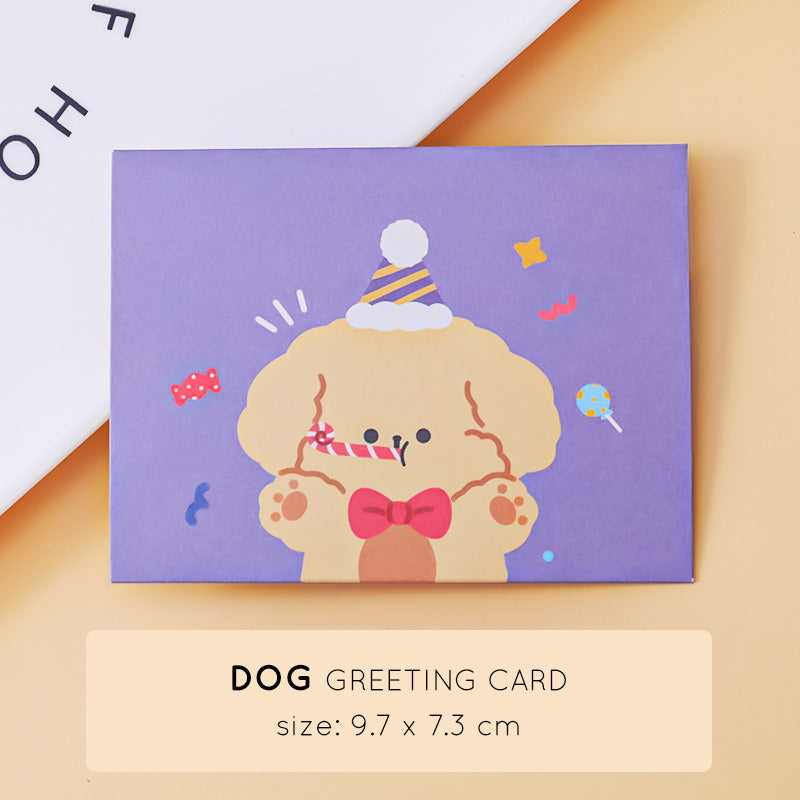Kartu Ucapan Mini Lipat Greeting Card Karakter Lucu