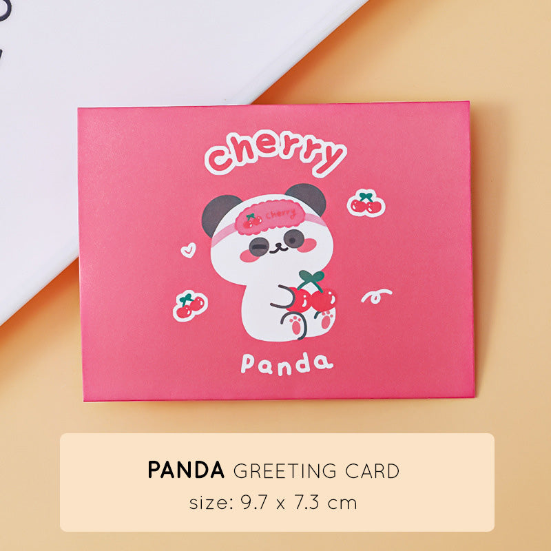Kartu Ucapan Mini Lipat Greeting Card Karakter Lucu