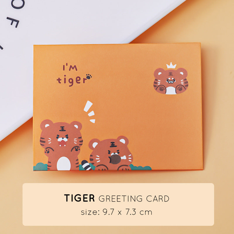 Kartu Ucapan Mini Lipat Greeting Card Karakter Lucu
