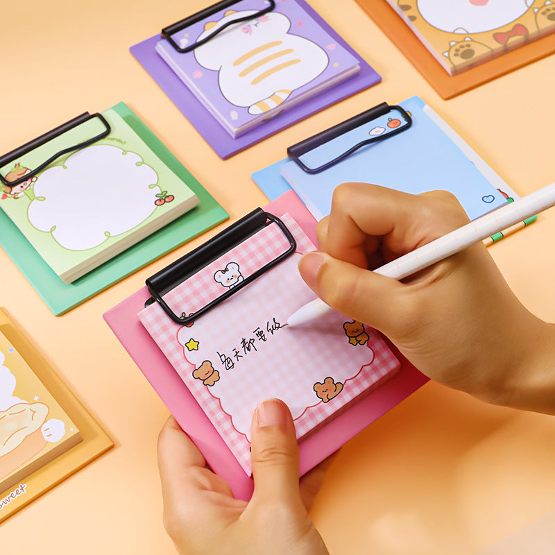 Board Clip Sticky Notes Papan Klip Memo Karakter Lucu Unik