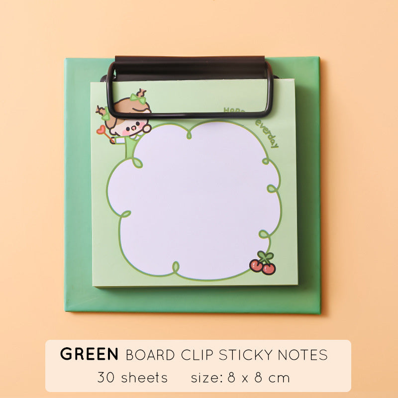 Board Clip Sticky Notes Papan Klip Memo Karakter Lucu Unik