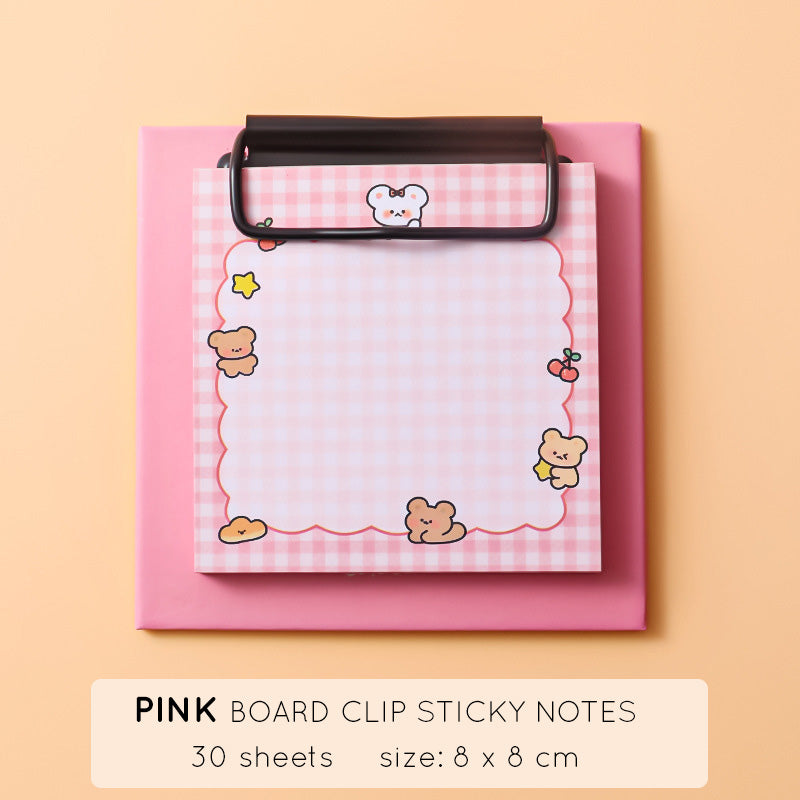 Board Clip Sticky Notes Papan Klip Memo Karakter Lucu Unik