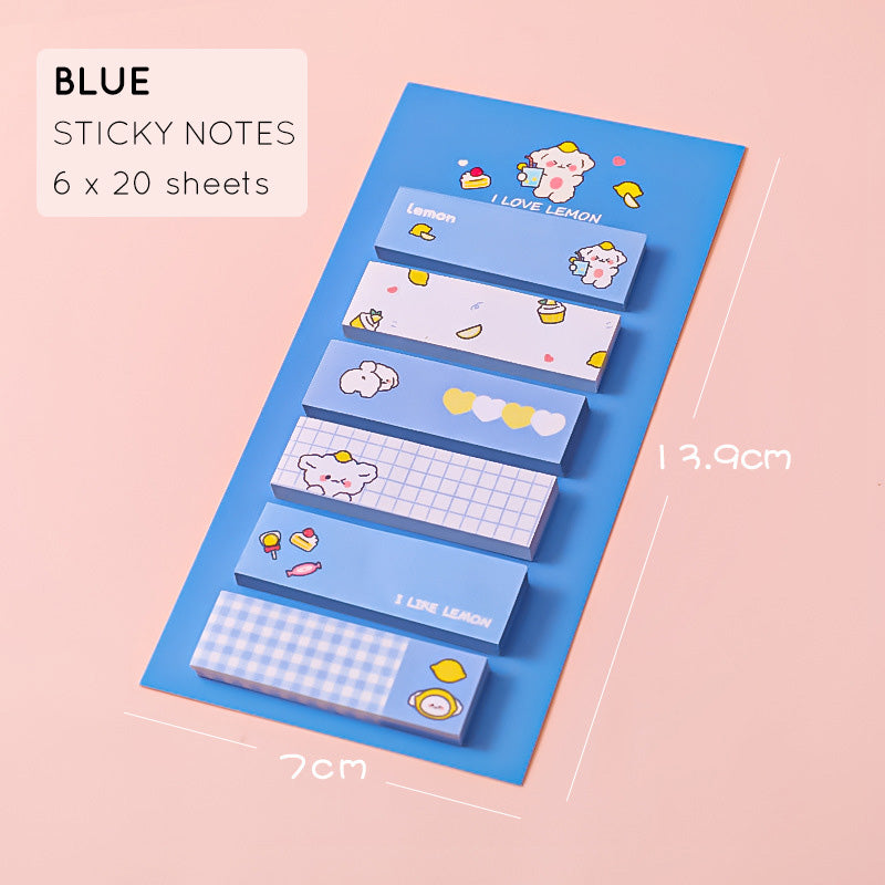 Sticky Notes Post It Memo Pad Catatan Bookmark Penanda Buku Set 6 in 1