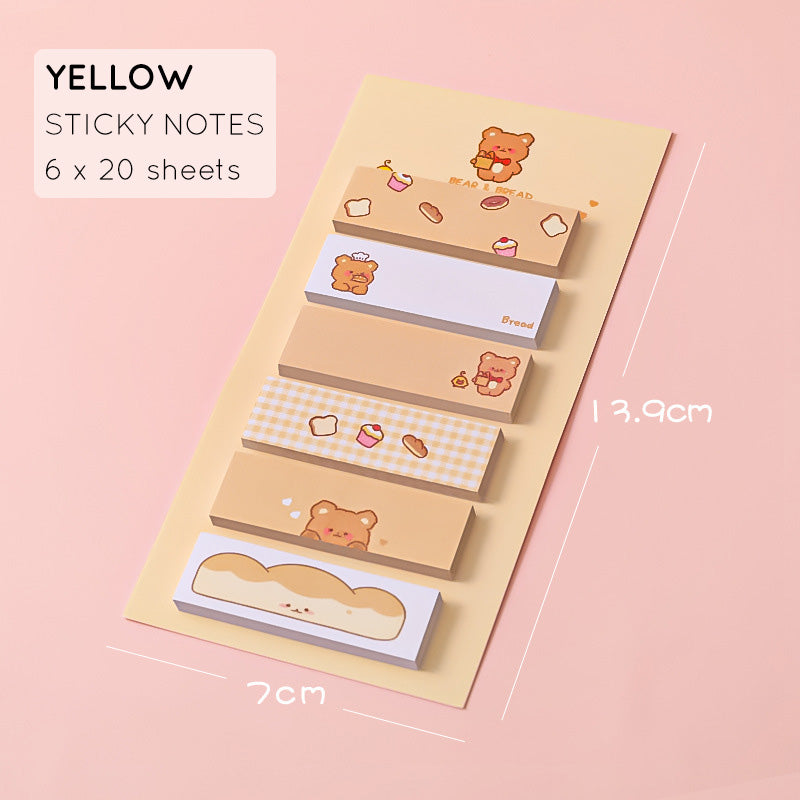 Sticky Notes Post It Memo Pad Catatan Bookmark Penanda Buku Set 6 in 1