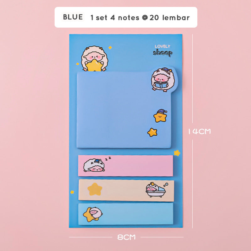 Sticky Notes Set 4 in 1 Karakter Kartun Lucu
