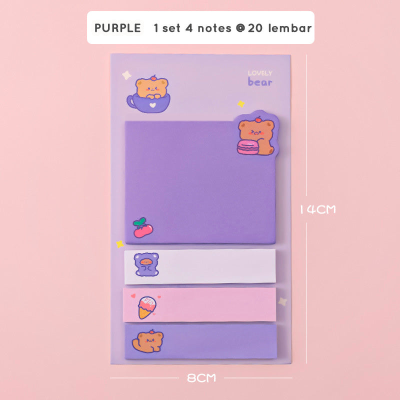 Sticky Notes Set 4 in 1 Karakter Kartun Lucu
