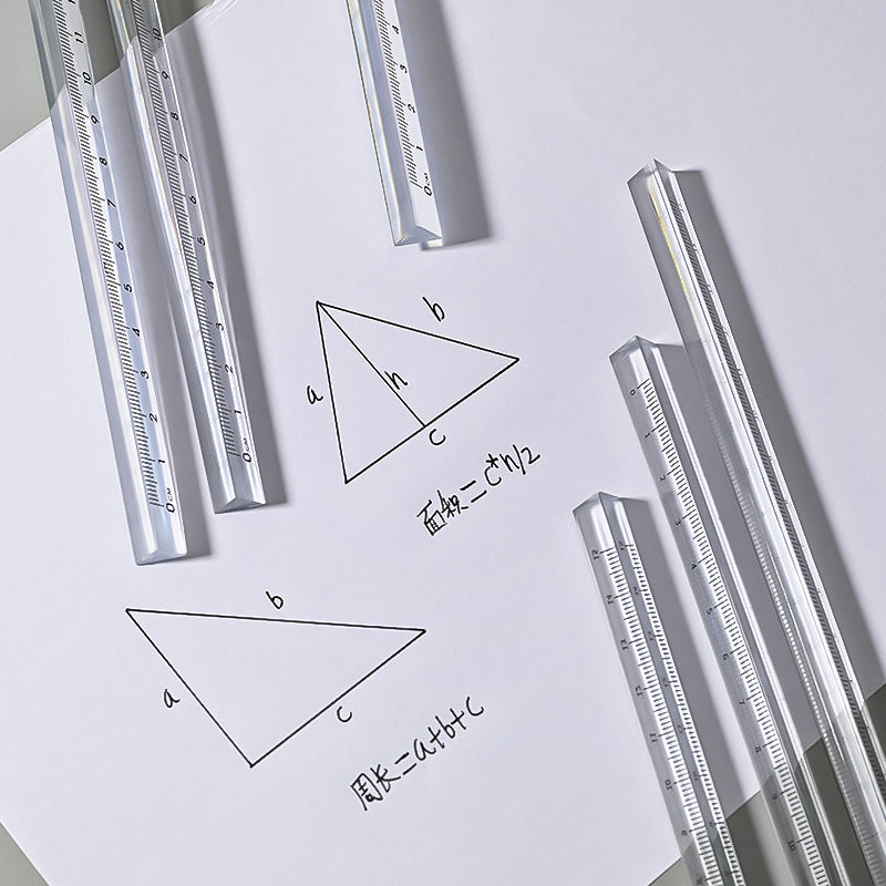Penggaris Segitiga Transparan Stationery Sekolah Kantor