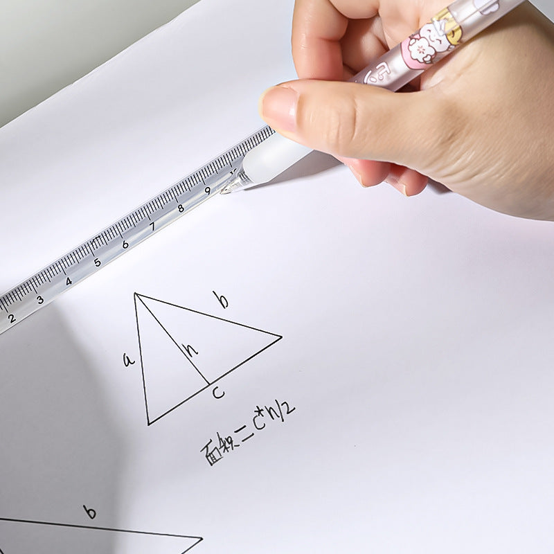 Penggaris Segitiga Transparan Stationery Sekolah Kantor