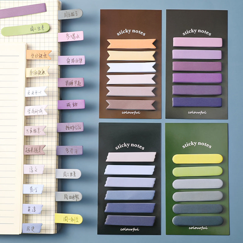 Sticky Notes Post It Morandi Gradient Memo Pad Catatan Bookmark Penanda Buku