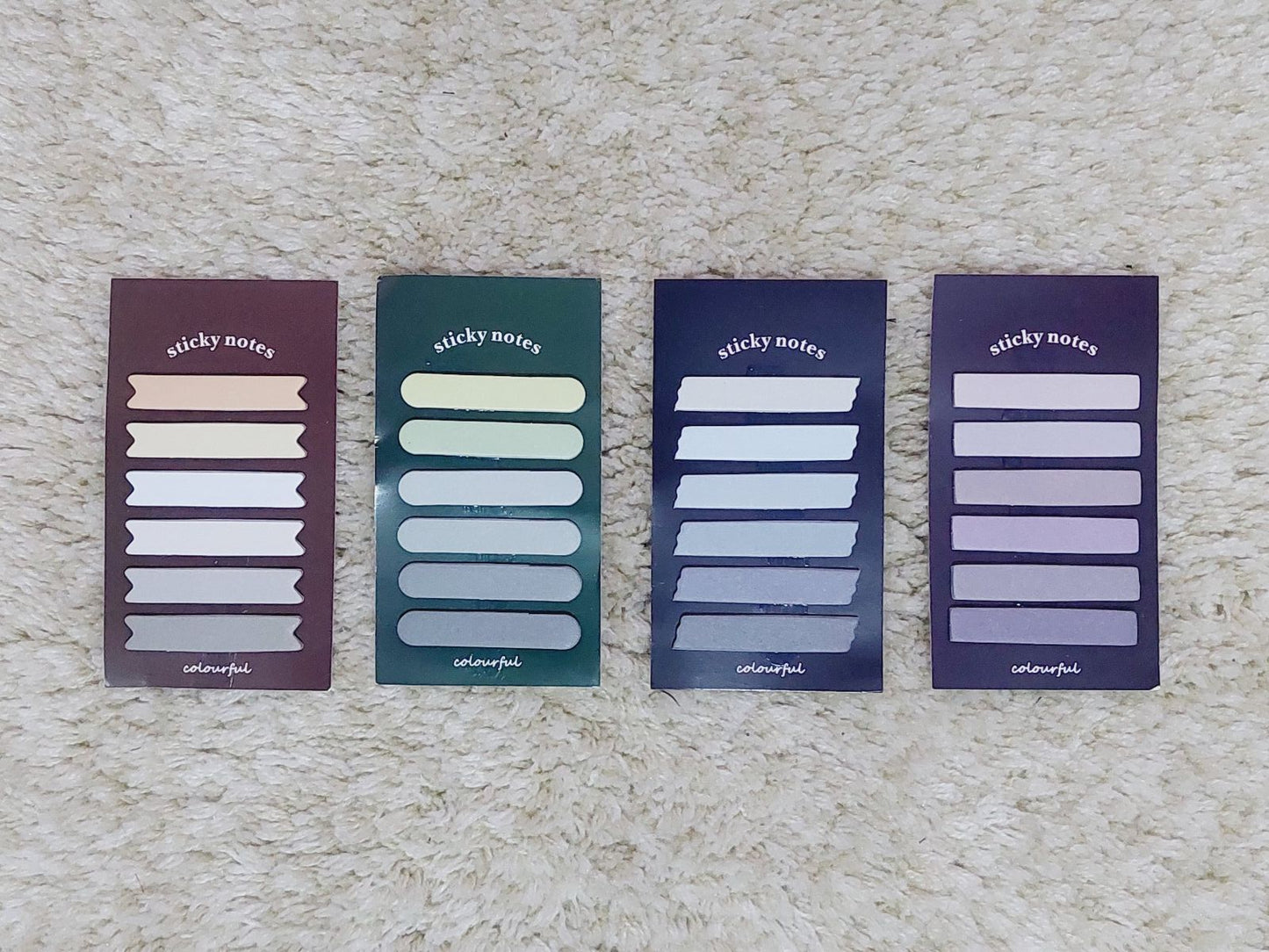 Sticky Notes Post It Morandi Gradient Memo Pad Catatan Bookmark Penanda Buku