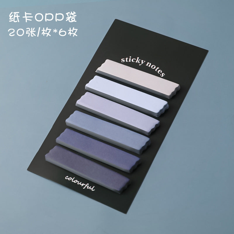 Sticky Notes Post It Morandi Gradient Memo Pad Catatan Bookmark Penanda Buku
