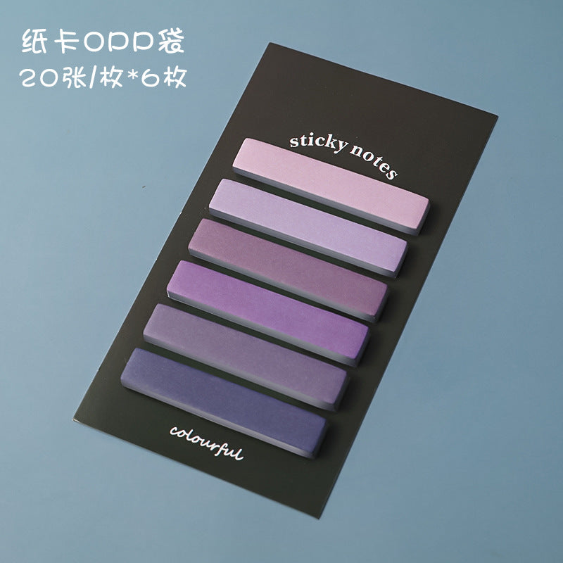 Sticky Notes Post It Morandi Gradient Memo Pad Catatan Bookmark Penanda Buku
