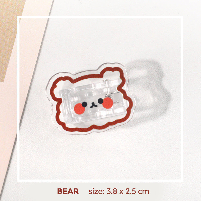Paper Clip Akrilik Karakter Kartun Bear Lucu Penjepit Beruang