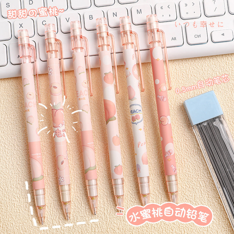 Pensil Mekanik 0.5 Motif Peach Mechanical Pencil