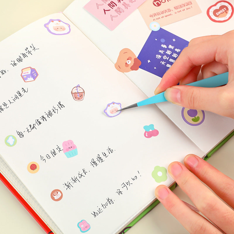Tweezer Sticker Pinset Bengkok Lurus Lengkung Stiker Jurnal DIY Scrapbook