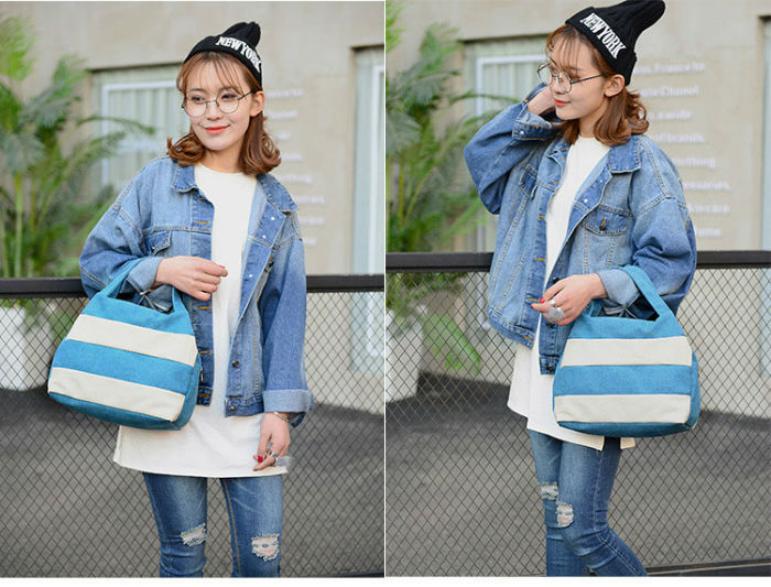 White Stripes Handbag