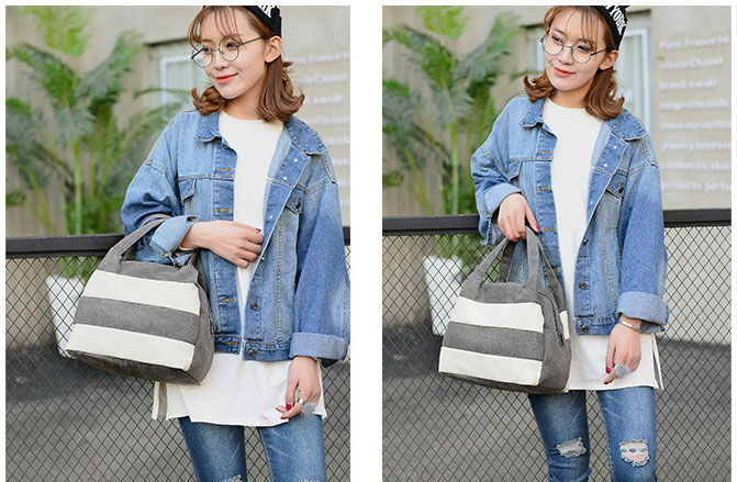 White Stripes Handbag