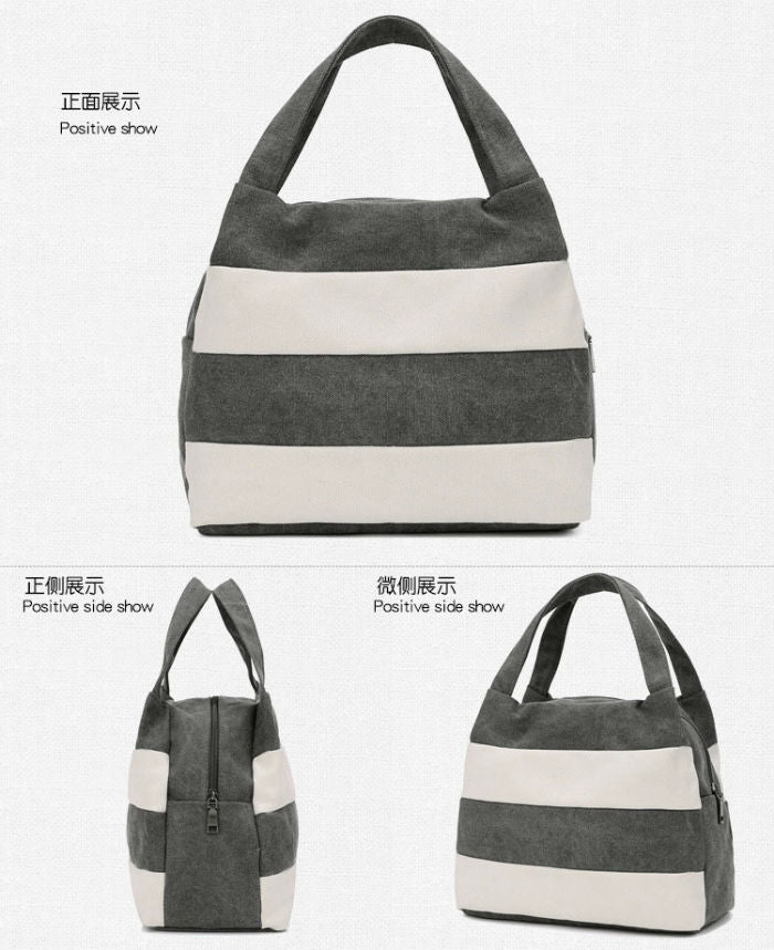 White Stripes Handbag