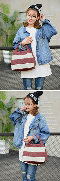 White Stripes Handbag