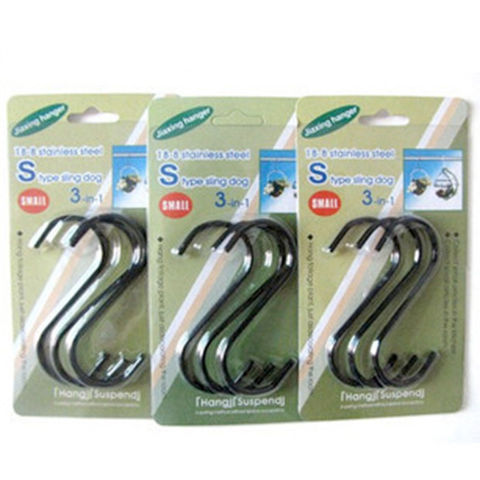 Gantungan Serbaguna Huruf S Stainless Steel 3 Pcs