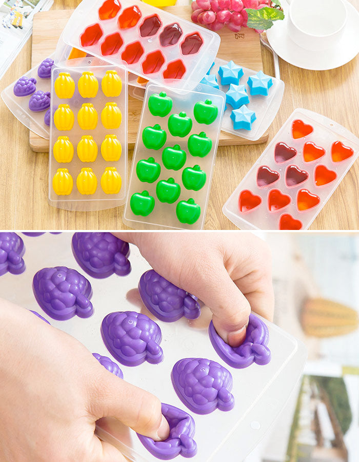 Cetakan Es Batu Jelly Pudding Silikon Buah