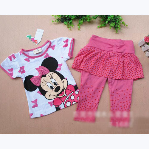 Girl Top and Skirt Pants Minnie