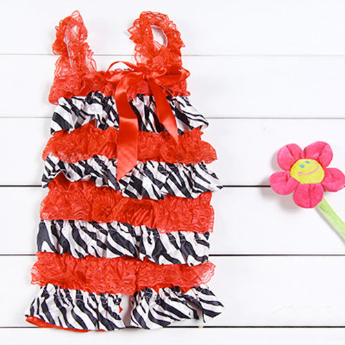 Girl Romper Zebra Baby Sleeveless