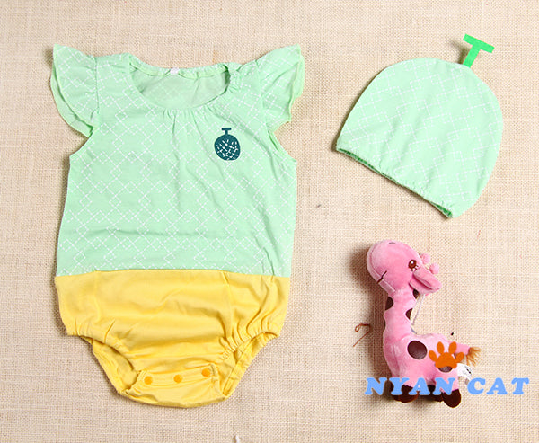 Girl Romper Fruit Baby Triangle