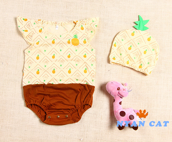 Girl Romper Fruit Baby Triangle