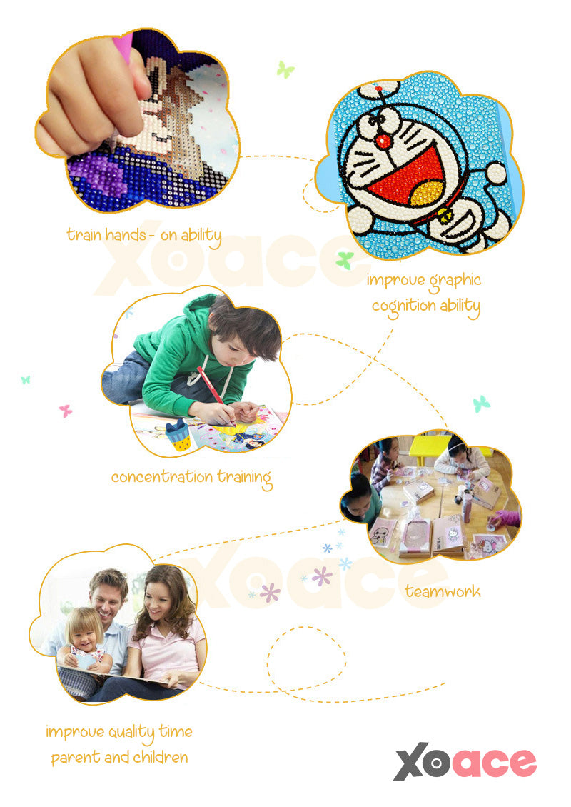 DIY 5D Diamond Painting Lukisan Berlian Karakter Dengan Frame 18x23 Seri A