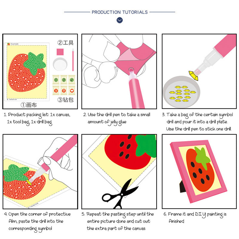 DIY 5D Diamond Painting Lukisan Berlian Karakter Dengan Frame 18x23 Seri B