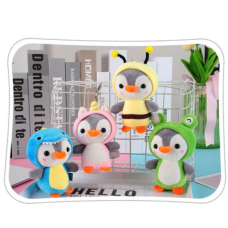 Gantungan Kunci Boneka Penguin Topi Kostum