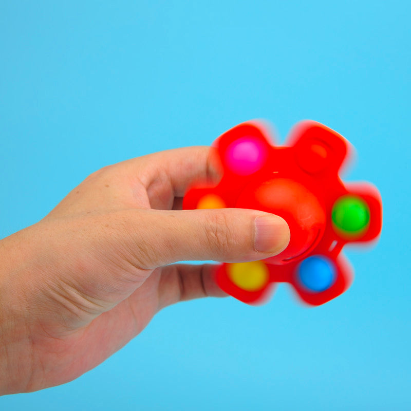 Mainan Gurita Fidget Spinner Pop It 3 Wajah Anti Stress