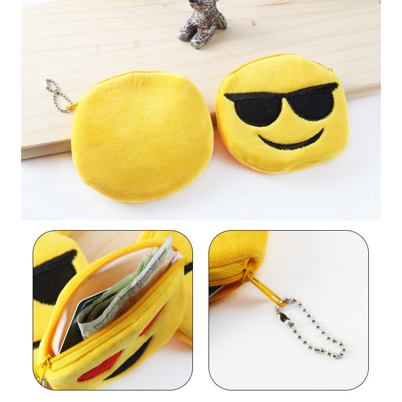 Gantungan Dompet Koin Earphone Ekpresi Smiley Emoticon Face