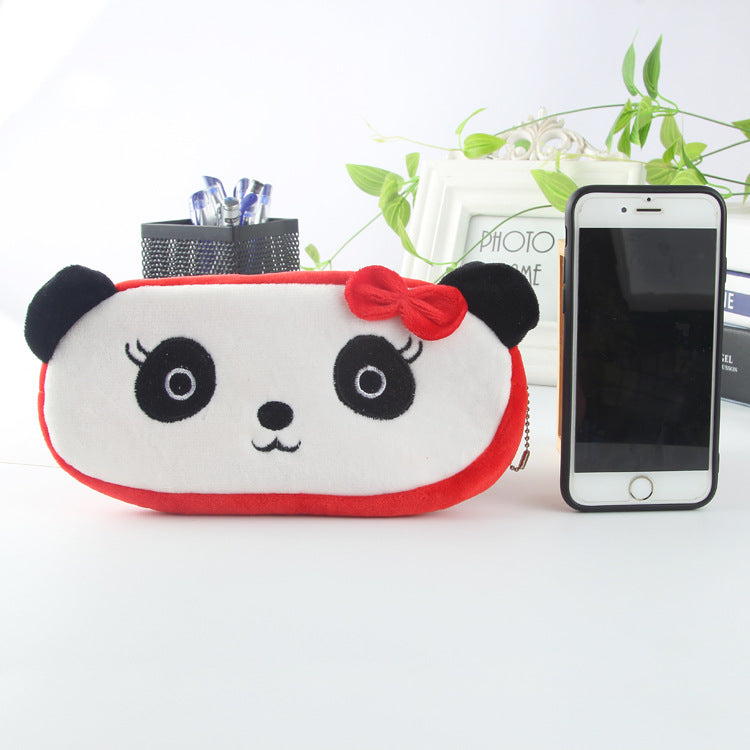 Dompet Boneka Tempat Pensil Bulu Motif Hewan