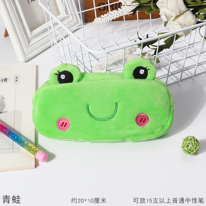 Dompet Boneka Tempat Pensil Bulu Motif Hewan