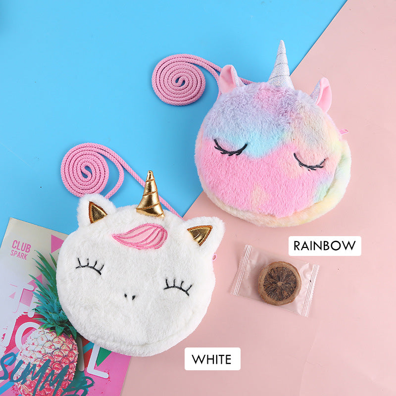 Tas Selempang Bulu Kepala Unicorn