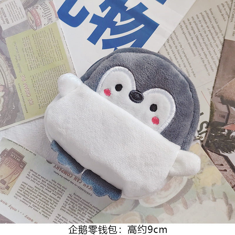 Dompet Kecil Koin Bulu Lembut Penguin