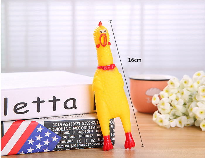 Screaming Rubber Chicken Mainan Ayam Berkokok Karet