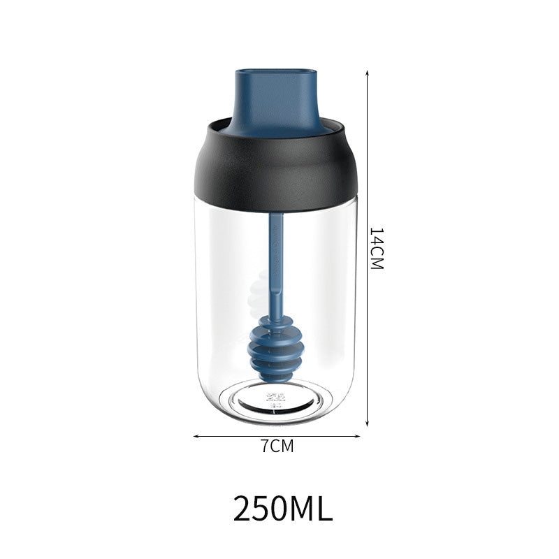 Botol Kaca dengan Tutup Sendok Kuas Praktis Minyak Bumbu Dapur