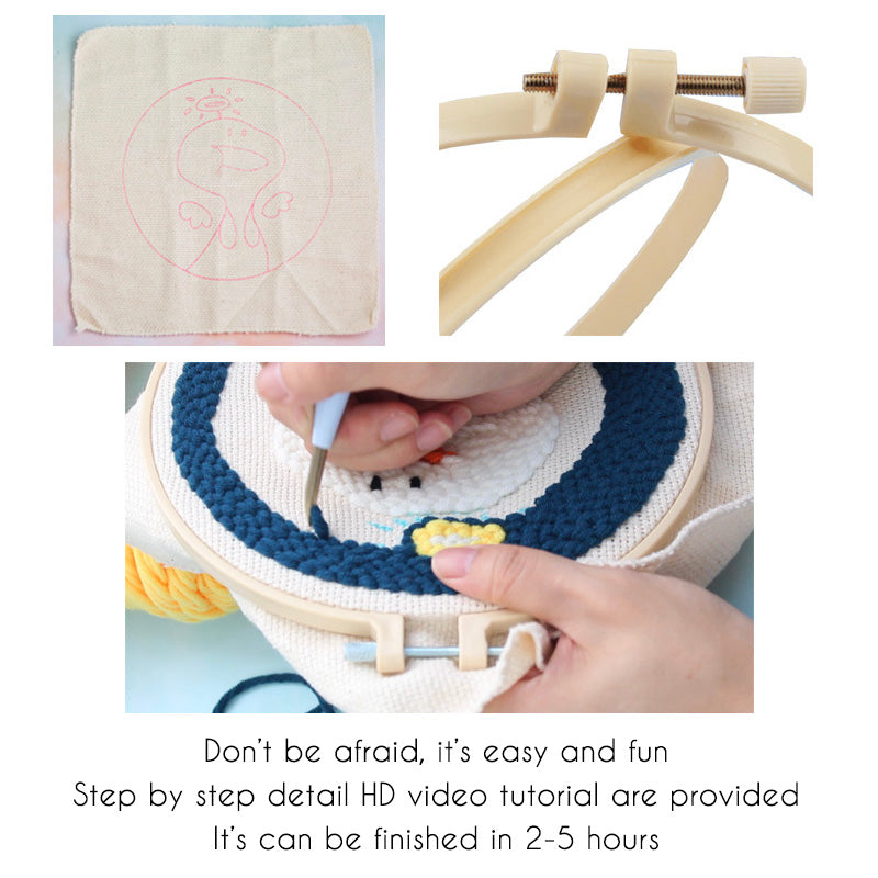 DIY Set Sulam Karakter Punch Needle Kit Seri C