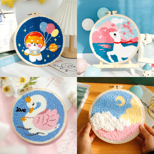 DIY Set Sulam Karakter Punch Needle Kit Seri F